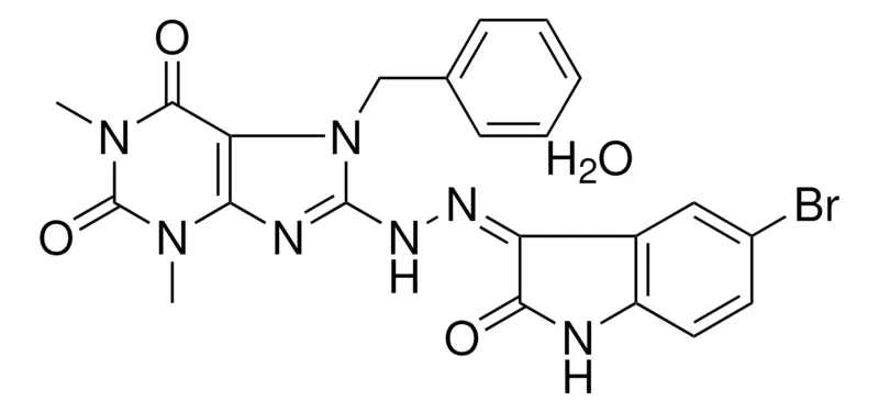 Sigma-Aldrich 7-BENZYL-8-[(2Z)-2-(5-BROMO-2-OXO-1,2-DIHYDRO-3H-INDOL-3-YLIDENE)HYDRAZINO]-1,3-DIMETHYL-3,7-DIHYDRO-1H-PURINE-2,6-DIONE HYDRATE，AldrichCPR