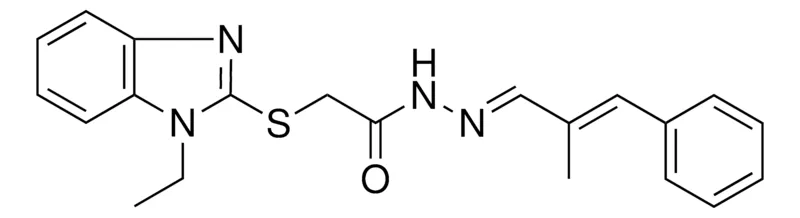 Sigma-Aldrich 2(1-ET-1H-BENZOIMIDAZOL-2-YLSULFANYL)ACETIC ACID (2-ME-3-PH-ALLYLIDENE)HYDRAZIDE,AldrichCPR