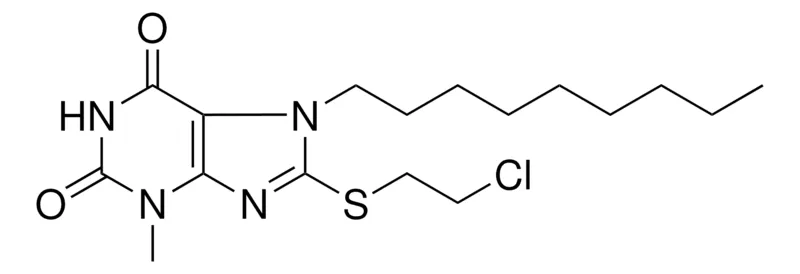 Sigma-Aldrich 8-(2-CHLORO-ETHYLSULFANYL)-3-METHYL-7-NONYL-3,7-DIHYDRO-PURINE-2,6-DIONE,AldrichCPR