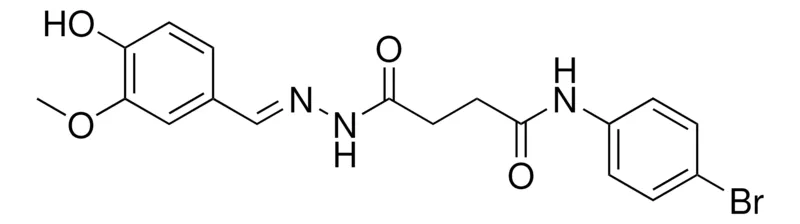 Sigma-Aldrich N-(4-BROMOPHENYL)-4-(2-(4-HO-3-METHOXYBENZYLIDENE)HYDRAZINO)-4-OXOBUTANAMIDE,AldrichCPR