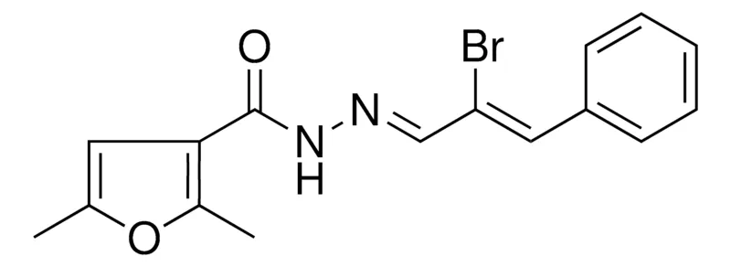 Sigma-Aldrich 2,5-DIMETHYL-FURAN-3-CARBOXYLIC ACID (2-BROMO-3-PHENYL-ALLYLIDENE)-HYDRAZIDE,AldrichCPR