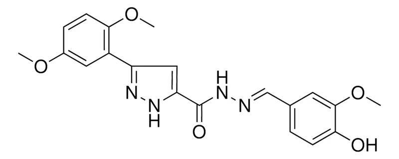 Sigma-Aldrich 5(2,5-DI-MEO-PH)-2H-PYRAZOLE-3-CARBOXYLIC ACID (4-HO-3-MEO-BENZYLIDENE)HYDRAZIDE,AldrichCPR