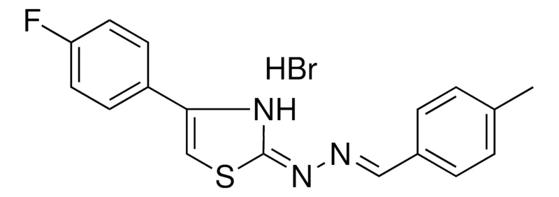 Sigma-Aldrich N-(4-(4-F-PH)3H-THIAZOL-2-YLIDENE)-N'-(4-ME-BENZYLIDENE)-HYDRAZINE, HYDROBROMIDE,AldrichCPR
