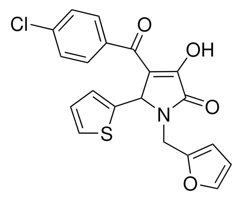 Sigma-Aldrich 4-(4-CHLOROBENZOYL)-1-(2-FURYLMETHYL)-3-HYDROXY-5-(2-THIENYL)-1,5-DIHYDRO-2H-PYRROL-2-ONE,AldrichCPR