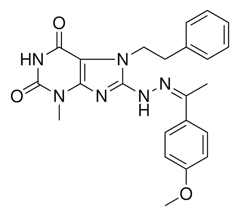 Sigma-Aldrich 8-(N'-(1-(4-MEO-PH)-ETHYLIDENE)-HYDRAZINO)-3-ME-7-PHENETHYL-2H-PURINE-2,6-DIONE,AldrichCPR
