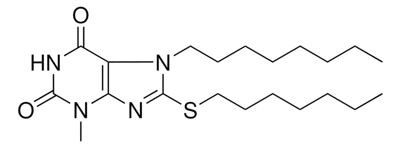 Sigma-Aldrich 8-HEPTYLSULFANYL-3-METHYL-7-OCTYL-3,7-DIHYDRO-PURINE-2,6-DIONE,AldrichCPR