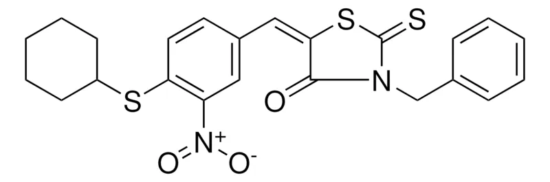 Sigma-Aldrich 3-BENZYL-5-(4-CYCLOHEXYLSULFANYL-3-NITRO-BENZYLIDENE)-2-THIOXO-THIAZOLIDIN-4-ONE,AldrichCPR