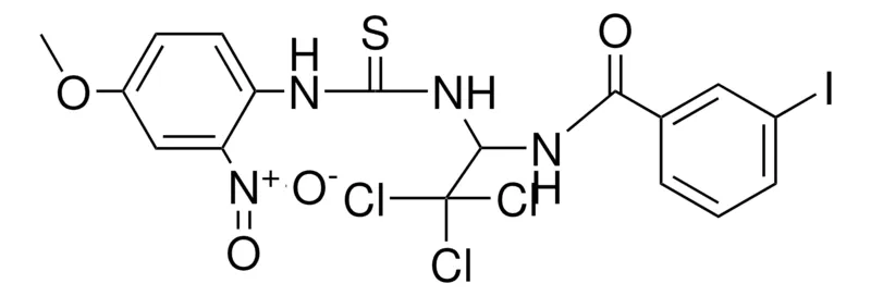 Sigma-Aldrich 3-I-N-(2,2,2-TRICHLORO-1-(3-(4-MEO-2-NITRO-PHENYL)-THIOUREIDO)-ETHYL)-BENZAMIDE,AldrichCPR
