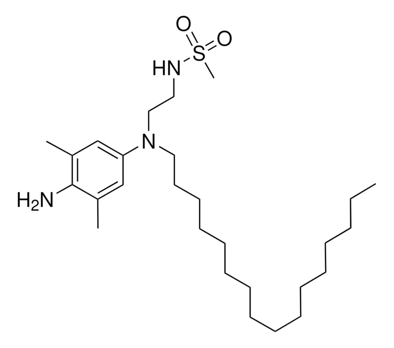 Sigma-Aldrich 2,6-DIMETHYL-N4-HEXADECYL-N4-(2-(METHYLSULFONYLAMINO)ETHYL)-1,4-PHENYLENEDIAMINE,AldrichCPR