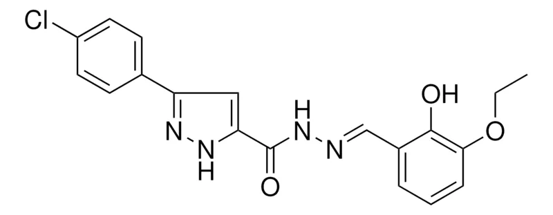 Sigma-Aldrich 3-(4-CHLOROPHENYL)-N'-(3-ETHOXY-2-HO-BENZYLIDENE)-1H-PYRAZOLE-5-CARBOHYDRAZIDE,AldrichCPR