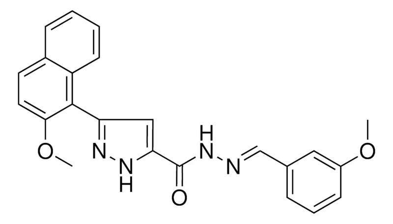 Sigma-Aldrich 5(2-MEO-NAPHTHALEN-1-YL)2H-PYRAZOLE3CARBOXYLIC ACID (3-MEO-BENZYLIDENE)HYDRAZIDE,AldrichCPR