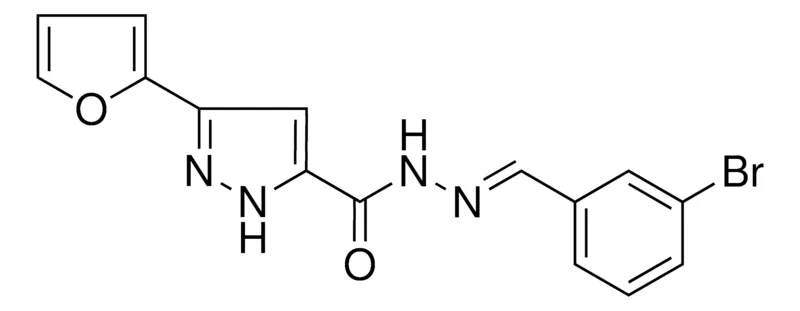 Sigma-Aldrich 5-FURAN-2-YL-2H-PYRAZOLE-3-CARBOXYLIC ACID (3-BROMO-BENZYLIDENE)-HYDRAZIDE,AldrichCPR