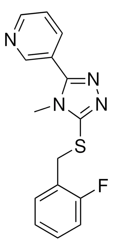 Sigma-Aldrich 3-(5-((2-FLUOROBENZYL)THIO)-4-METHYL-4H-1,2,4-TRIAZOL-3-YL)PYRIDINE,AldrichCPR