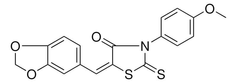 Sigma-Aldrich 5-BENZO(1,3)DIOXOL-5-YLMETHYLENE-3-(4-METHOXY-PHENYL)-2-THIOXO-THIAZOLIDIN-4-ONE,AldrichCPR