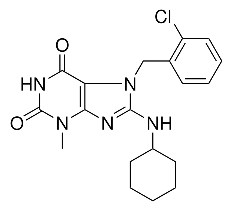 Sigma-Aldrich 7-(2-CHLOROBENZYL)-8-(CYCLOHEXYLAMINO)-3-METHYL-3,7-DIHYDRO-1H-PURINE-2,6-DIONE,AldrichCPR