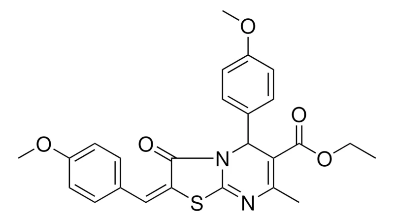 Sigma-Aldrich ETHYL (2E)-2-(4-METHOXYBENZYLIDENE)-5-(4-METHOXYPHENYL)-7-METHYL-3-OXO-2,3-DIHYDRO-5H-[1,3]THIAZOLO[3,2-A]PYRIMIDINE-6-CARBOXYLATE，AldrichCPR