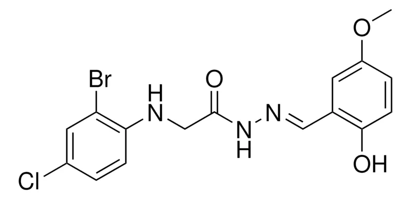 Sigma-Aldrich 2-(2-BR-4-CL-PHENYLAMINO)-ACETIC ACID (2-HO-5-METHOXY-BENZYLIDENE)-HYDRAZIDE,AldrichCPR