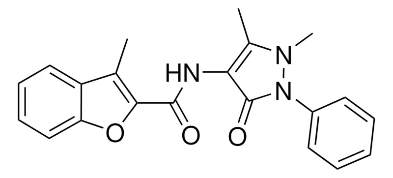 Sigma-Aldrich N-(1,5-DIMETHYL-3-OXO-2-PHENYL-2,3-DIHYDRO-1H-PYRAZOL-4-YL)-3-METHYL-1-BENZOFURAN-2-CARBOXAMIDE,AldrichCPR