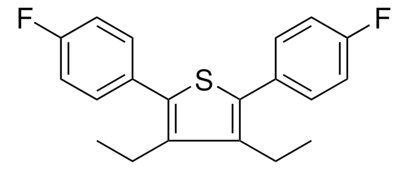 Sigma-Aldrich 3,4-DIETHYL-2,5-BIS-(4-FLUORO-PHENYL)-THIOPHENE,AldrichCPR