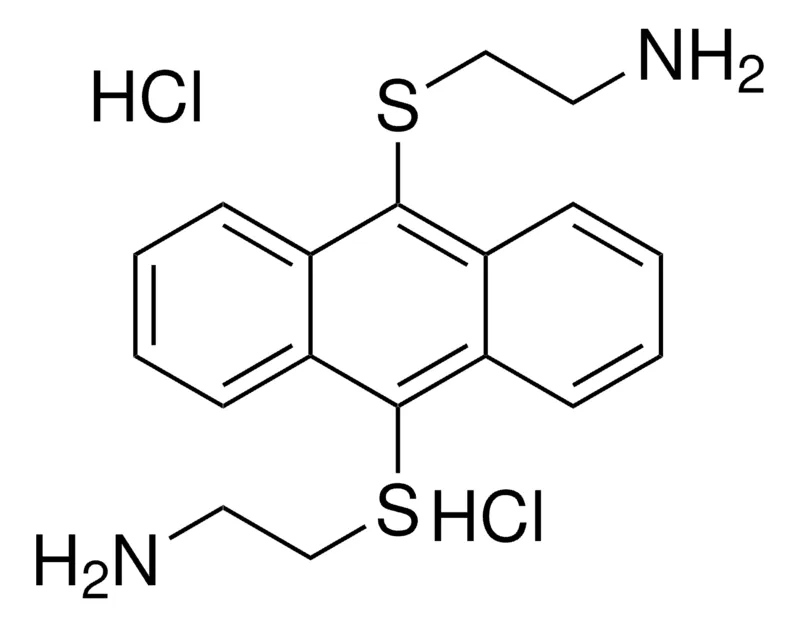 Sigma-Aldrich 2-((10-((2-AMINOETHYL)THIO)-9-ANTHRYL)THIO)ETHANAMINE DIHYDROCHLORIDE,AldrichCPR