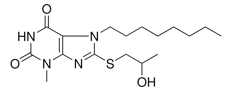 Sigma-Aldrich 8-(2-HYDROXY-PROPYLSULFANYL)-3-METHYL-7-OCTYL-3,7-DIHYDRO-PURINE-2,6-DIONE,AldrichCPR