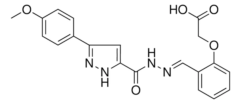 Sigma-Aldrich (2-((5-(4-MEO-PH)-2H-PYRAZOLE-3-CARBONYL)-HYDRAZONOMETHYL)-PHENOXY)-ACETIC ACID,AldrichCPR