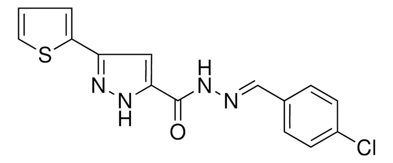 Sigma-Aldrich 5-THIOPHEN-2-YL-2H-PYRAZOLE-3-CARBOXYLIC ACID (4-CHLORO-BENZYLIDENE)-HYDRAZIDE,AldrichCPR