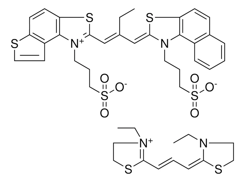 Sigma-Aldrich 3-ETHYL-2-[(1E,3E)-3-(3-ETHYL-1,3-THIAZOLIDIN-2-YLIDENE)-1-PROPENYL]-4,5-DIHYDRO-1,3-THIAZOL-3-IUM 3-((2Z)-2-{(2E)-2-ETHYL-3-[1-(3-SULFONATOPROPYL)THIENO[3,2-E][1,3]BENZOTHIAZOL-1-IUM-2-YL]-2-PROPENYLIDENE}NAPHTHO[1,2-D][1,3]THIAZOL-1-YL)-1-PROPANESULFONATE，AldrichCPR