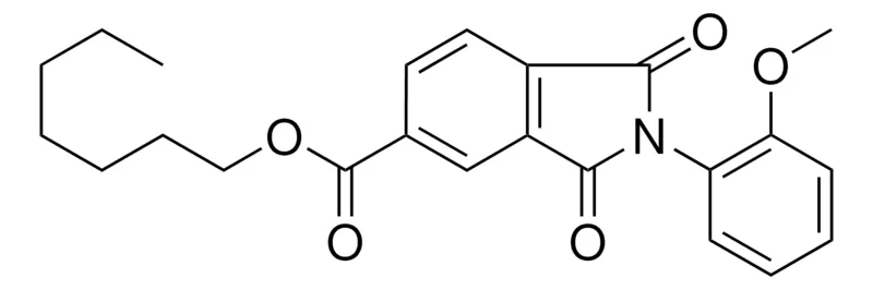 Sigma-Aldrich 2-(2-MEO-PH)-1,3-DIOXO-2,3-DIHYDRO-1H-ISOINDOLE-5-CARBOXYLIC ACID HEPTYL ESTER,AldrichCPR