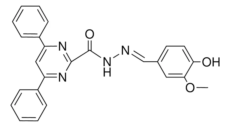Sigma-Aldrich 4,6-DIPHENYL-PYRIMIDINE-2-CARBOXYLIC ACID (4-HO-3-METHOXY-BENZYLIDENE)-HYDRAZIDE,AldrichCPR