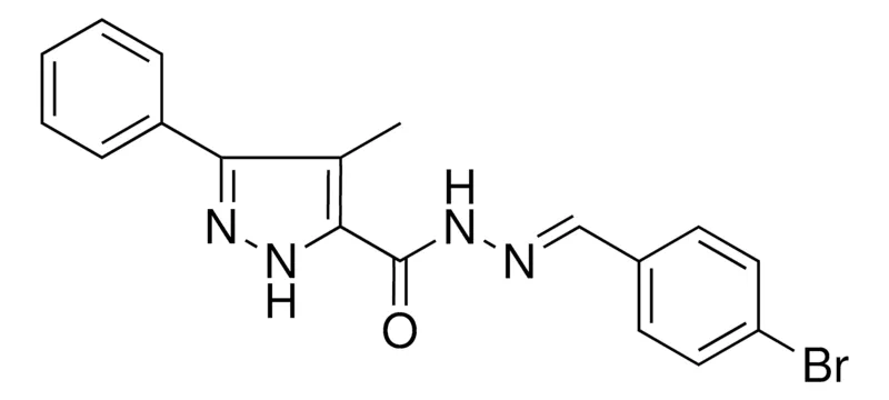 Sigma-Aldrich 4-METHYL-5-PHENYL-2H-PYRAZOLE-3-CARBOXYLIC ACID (4-BROMO-BENZYLIDENE)-HYDRAZIDE,AldrichCPR