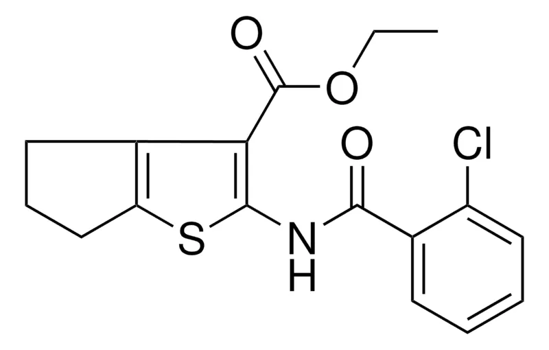 Sigma-Aldrich ETHYL 2-[(2-CHLOROBENZOYL)AMINO]-5,6-DIHYDRO-4H-CYCLOPENTA[B]THIOPHENE-3-CARBOXYLATE，AldrichCPR