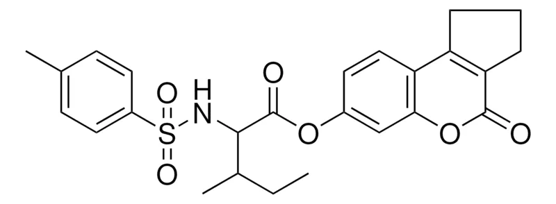 Sigma-Aldrich 4-OXO-1,2,3,4-TETRAHYDROCYCLOPENTA[C]CHROMEN-7-YL 3-METHYL-2-{[(4-METHYLPHENYL)SULFONYL]AMINO}PENTANOATE，AldrichCPR