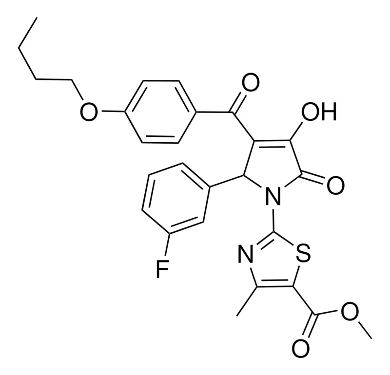 Sigma-Aldrich METHYL 2-[3-(4-BUTOXYBENZOYL)-2-(3-FLUOROPHENYL)-4-HYDROXY-5-OXO-2,5-DIHYDRO-1H-PYRROL-1-YL]-4-METHYL-1,3-THIAZOLE-5-CARBOXYLATE，AldrichCPR