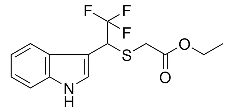 Sigma-Aldrich (2,2,2-TRIFLUORO-1-(1H-INDOL-3-YL)-ETHYLSULFANYL)-ACETIC ACID ETHYL ESTER，AldrichCPR
