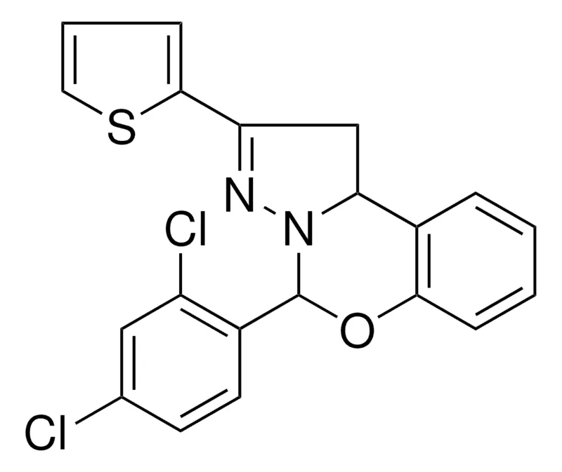 Sigma-Aldrich 4-(2,4-DICHLORO-PH)-2-THIOPHEN-2-YL-2H-5-OXA-3,3A-DIAZA-CYCLOPENTA(A)NAPHTHALENE,AldrichCPR