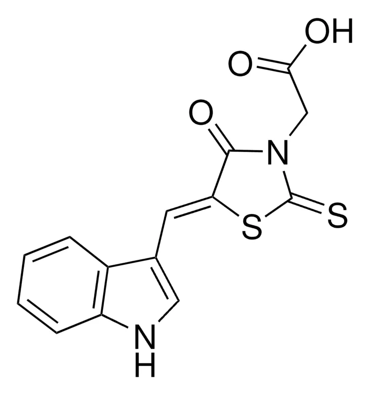 Sigma-Aldrich (5-(1H-INDOL-3-YLMETHYLENE)-4-OXO-2-THIOXO-1,3-THIAZOLIDIN-3-YL)ACETIC ACID,AldrichCPR