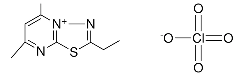 Sigma-Aldrich 2-ETHYL-5,7-DIMETHYL-(1,3,4)THIADIAZOLO(3,2-A)PYRIMIDIN-4-YLIUM, PERCHLORATE,AldrichCPR