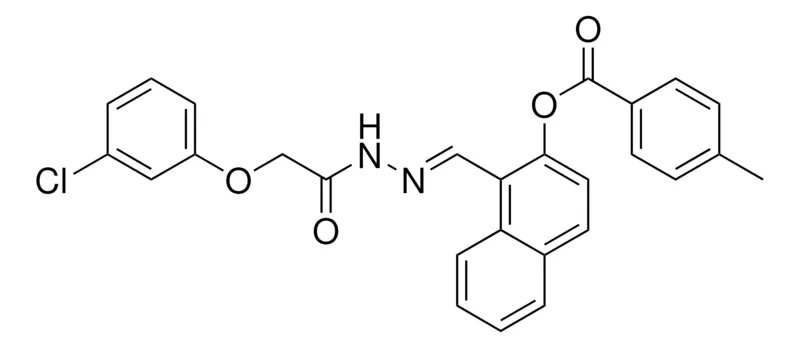 Sigma-Aldrich 1-(2-((3-CHLOROPHENOXY)ACETYL)CARBOHYDRAZONOYL)-2-NAPHTHYL 4-METHYLBENZOATE，AldrichCPR