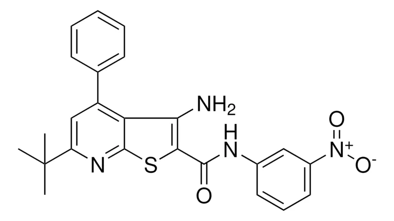Sigma-Aldrich 3-AMINO-6-TERT-BU-4-PH-THIENO(2,3-B)PYRIDINE-2-CARBOXYLIC ACID (3-NITRO-PH)AMIDE,AldrichCPR