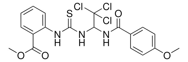 Sigma-Aldrich 2-(3-(2,2,2-TRI-CL-1-(4-MEO-BENZOYLAMINO)-ET)-THIOUREIDO)-BENZOIC ACID ME ESTER,AldrichCPR