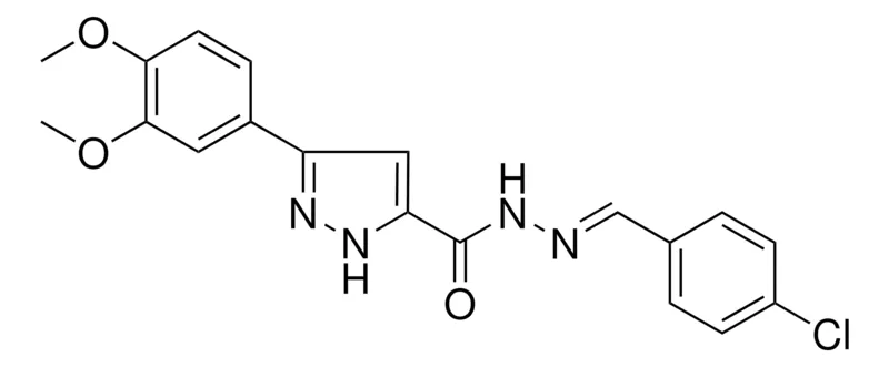 Sigma-Aldrich 5-(3,4-DIMETHOXY-PH)-2H-PYRAZOLE-3-CARBOXYLIC ACID (4-CL-BENZYLIDENE)-HYDRAZIDE,AldrichCPR