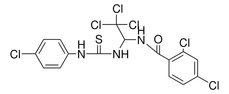 Sigma-Aldrich 2,4-DICHLORO-N-(2,2,2-TRICHLORO-1-(3-(4-CL-PHENYL)-THIOUREIDO)-ETHYL)-BENZAMIDE，AldrichCPR