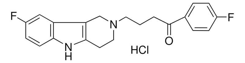 Sigma-Aldrich 1-(4-F-PH)-4-(8-F-1,3,4,5-4H-PYRIDO(4,3-B)INDOL-2-YL)-BUTAN-1-ONE, HYDROCHLORIDE,AldrichCPR