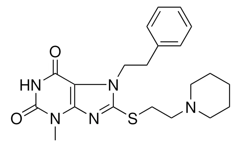 Sigma-Aldrich 3-ME-7-(2-PH-ET)-8-((2-(1-PIPERIDINYL)ET)THIO)-3,7-DIHYDRO-1H-PURINE-2,6-DIONE，AldrichCPR