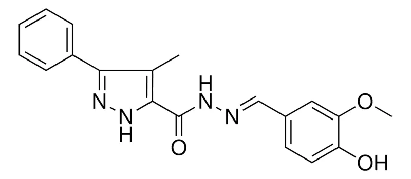 Sigma-Aldrich 4-ME-5-PH-2H-PYRAZOLE-3-CARBOXYLIC ACID (4-HO-3-METHOXY-BENZYLIDENE)-HYDRAZIDE,AldrichCPR