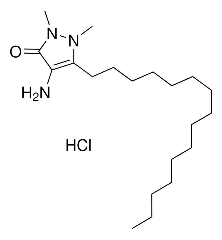 Sigma-Aldrich 4-AMINO-1,2-DIMETHYL-3-PENTADECYL-3-PYRAZOLIN-5-ONE HYDROCHLORIDE,AldrichCPR
