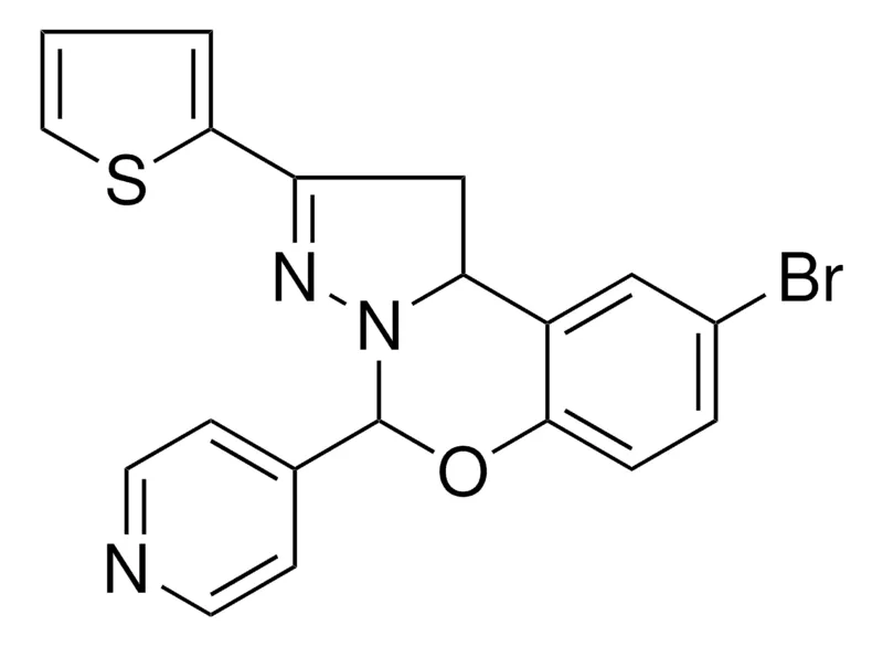 Sigma-Aldrich 9-BROMO-5-(4-PYRIDINYL)-2-(2-THIENYL)-1,10B-DIHYDROPYRAZOLO[1,5-C][1,3]BENZOXAZINE，AldrichCPR