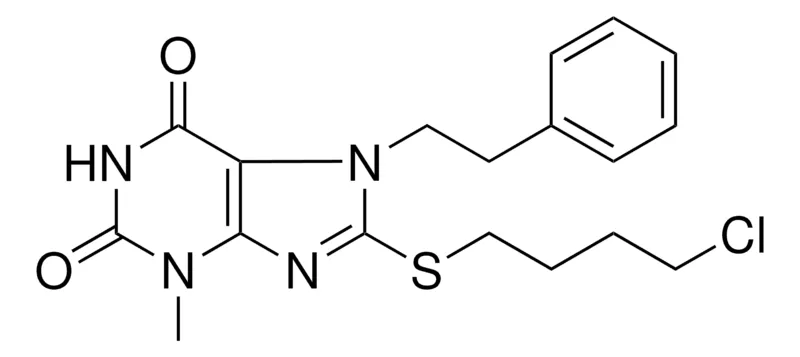 Sigma-Aldrich 8-(4-CHLORO-BUTYLSULFANYL)-3-METHYL-7-PHENETHYL-3,7-DIHYDRO-PURINE-2,6-DIONE,AldrichCPR