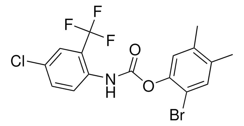 Sigma-Aldrich 2-BROMO-4,5-DIMETHYLPHENYL N-(4-CHLORO-2-(TRIFLUOROMETHYL)PHENYL)CARBAMATE,AldrichCPR